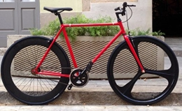 Mowheel Bici da strada Bicicletta Single Speed fix-3 Classic Red Taglia 54 cm