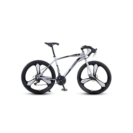  Bici da strada Bicycles for Adults Aluminum Alloy Road Bike 26-inch 24and 27-Speed Road Bicycle Dual Disc Brakes Road Bikes Ultra-Light Racing Bicycile (Color : Gray, Size : 24)