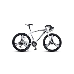   Bicycles for Adults Aluminum Alloy Road Bike 26-inch 24and 27-Speed Road Bicycle Dual Disc Brakes Road Bikes Ultra-Light Racing Bicycile (Color : White, Size : 27)