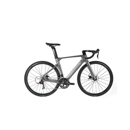  Bici Bicycles for Adults Off Road Bike Carbon Frame 22 Speed Thru Axle 12 * 142mm Disc Brake Carbon Fiber Road Bicycle (Color : Gray, Size : 48cm)
