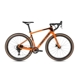  Bici da strada Bicycles for Adults Road Bike 700C Cross Country 11 Speed 40C tire for Hydraulic Brake Derailleur (Color : Orange, Size : 11_48CM)