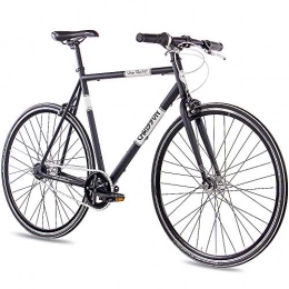 CHRISSON Bici da strada CHRISSON - Bicicletta da corsa da 28 pollici, stile vintage, modello Road N7, con cambio Shimano Nexus a 7 marce, colore: nero, Donna Uomo, 56 cm