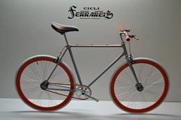 Cicli Ferrareis Bici da strada Cicli Ferrareis Fixed Bike Single Speed Bici Scatto Fisso Grigio Arancio Personalizzabile