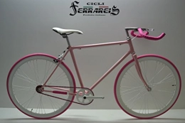 Cicli Ferrareis Bici Cicli Ferrareis Fixed Bike Single Speed Bici Scatto Fisso Rosa e Fucsia Personalizzabile
