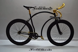 Cicli Ferrareis Bici da strada Cicli Ferrareis Fixed bike single speed scatto fisso nera e oro personalizzabile
