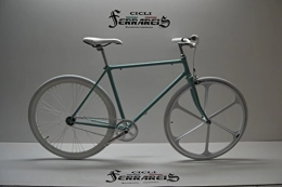 Cicli Ferrareis Bici Cicli Ferrareis Fixed Bike Single Speed Scatto Fisso Verde e Bianco Bici Bicicletta Personalizzabile