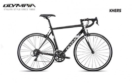 Cicli Puzone Bici da strada Cicli Puzone Olympia KHERS 105 Mix 7000 22V Gamma 2019 (Nero Bianco, 45 CM - XXS)
