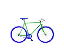 COPPI Bici da strada Coppi Fixed Scatto Fisso, taglia 57, acciaio, Verde / Bianco