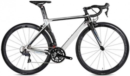 CSS Bici CSS Telaio bici da strada ad alto modulo in fibra di carbonio 22 velocità 700C 23C bici, bici da corsa, uomini e donne adulti 6-6, Argento