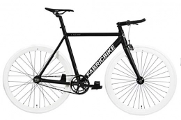 FabricBike Bici da strada Fabric Bike Light – Fixed Gear bicicletta, Single Speed Fixie completa mozzo, Telaio in alluminio e forcella, ruote 28, 4 colori, 3 dimensioni, 9.45 kg (taglia M) (L-58cm, Light Black & White)