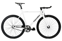 FabricBike Bici Fabric Bike Light – Fixed Gear bicicletta, Single Speed Fixie completa mozzo, Telaio in alluminio e forcella, ruote 28, 4 colori, 3 dimensioni, 9.45 kg (taglia M) (M-54cm, Light Pearl White)