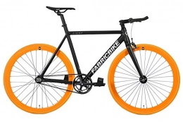 FabricBike Bici Fabric Bike Light – Fixed Gear bicicletta, Single Speed Fixie completa mozzo, Telaio in alluminio e forcella, ruote 28, 4 colori, 3 dimensioni, 9.45 kg (taglia M) (S-50cm, Light Black & Orange)