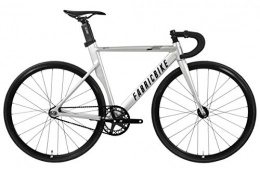 FabricBike Bici FabricBike Aero - Fixed Gear Bicicletta, Single Speed Fixie Completa mozzo, Telaio in Alluminio e Forcella in Carbonio, Ruote 28, 5 Colori, 7.95 kg (Taglia M) (Space Grey & Black, M-54cm)