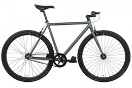 FabricBike Bici FabricBike-Bicicletta fixie nera, single speed, fixie bike, telaio Hi-Ten di acciaio, 10kg (Graphite, L-58)