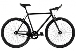 FabricBike Bici da strada FabricBike, bicicletta Hi-Ten, in acciaio nero, fixed gear, velocità singola, da città, 8 colori e 3 misure, 10 kg, Fully Matte Black, L-58cm