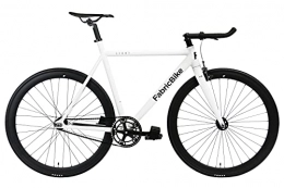 FabricBike Bici da strada FabricBike Light – Fixed Gear Bicicletta, Single Speed Fixie Completa mozzo, Telaio in Alluminio e Forcella, Ruote 28, 4 Colori, 3 Dimensioni, 9.45 kg (Taglia M) (M-54cm, Light Pearl White)