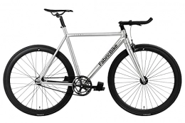 FabricBike Bici FabricBike Light – Fixed Gear Bicicletta, Single Speed Fixie Completa mozzo, Telaio in Alluminio e Forcella, Ruote 28, 4 Colori, 3 Dimensioni, 9.45 kg (Taglia M) (M-54cm, Light Polished)