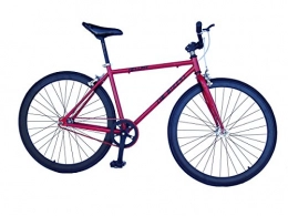 By Helliot Bici Fixie, city bike, bici urbana, Fixed Single Speed Road Bike, bici da strada Trib (Rosso 24)