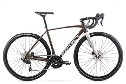 Gravel bici bicicletta strada alluminio carbonio Shimano GRX Fizik (XL, Marrone)