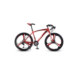 HESND Bici da strada HESND ZXC Biciclette per adulti in lega di alluminio bici da strada da 26 pollici 24 e 27 velocità freni a doppio disco bici da corsa ultraleggera (colore: rosso, taglia: 24)