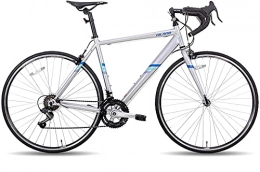 Hiland Bici da strada Hiland 700C Biciclette da corsa con telaio in acciaio, Bici da città con cambio Shimano a 14 velocità, colore argento…