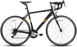 Hiland Bici da strada Hiland 700C Biciclette da corsa con telaio in acciaio, Bici da città con cambio Shimano a 14 velocità, colore nero…