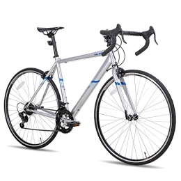 Hiland Bici da strada Hiland Bicicletta da corsa 700C in acciaio, City Commuter con 14 velocità, colore argento…