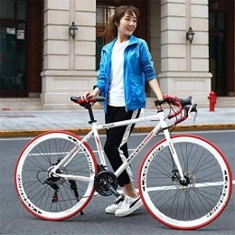  Bici da strada HZZ-Z Student Bicycle Bicycle da 27 Pollici MZ-C30 Alluminio Soldi Carico Bike Double Disc Freno a Disco 700C velocità variabile □□ 27 velocità □□ (Articoli Sportivi) Sunshine20. (Color : White Red)