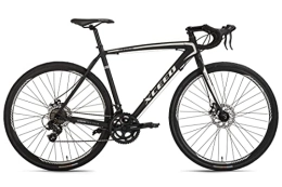 KS Cycling Bici KS Cycling, Gravelbike-Bicicletta da corsa Xceed da 28", colore nero / bianco, RH 54 cm Unisex-Adulti, Zoll