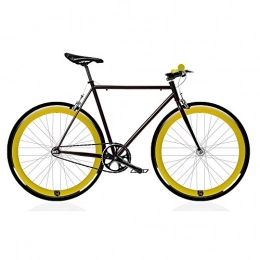Mowheel Bici da strada Mowheel - Bicicletta mod. Fix 2, colore: gialloMonomarcia, a scatto fisso, trasmissione single speedTaglia 53