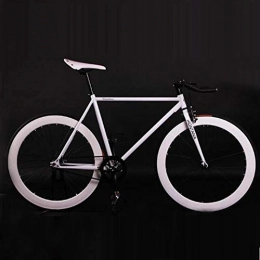 RUPO Bici RUPO Gear Bike 48cm 52cm   Telaio in Acciaio Telaio Ciclismo Bici da Strada Ruota in Lega di magnesio da   Strada Singola, bianco1, 52cm (175cm-180cm)