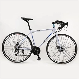 TAURU Bici da corsa in alluminio, da uomo, da donna, telaio in alluminio leggero, doppio freno a disco (27 velocità, blu)