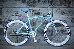 WLKQ Bici WLKQ Alta qualità Luce - Fixed Gear Bike, Bici, Single Speed ​​Fixie Bicicletta, Acciaio al Carbonio Telaio e Forcella, Ruote 26 Pollici, for Uomini e Donne, B