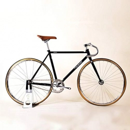 WND Bici WND Bicicletta AD Ingranaggi FISSI 52cm Telaio in Acciaio al Cromo molibdeno Bicicletta a velocità Singola, Nera, 52cm (160cm-180cm)
