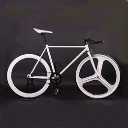 XZM Bici XZM Gear Bike Bike 48cm 52cm   Telaio in Acciaio Telaio Ciclismo Bici da Strada Ruota in Lega di magnesio per   Bicicletta da Strada Singola, bianco2, 52cm (175cm-180cm)