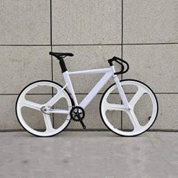 YDZ Bici YDZ Bicicletta da Pista con Telaio in Lega di Alluminio Muscolare Bici a Scatto Fisso Doppia Ruota a 3 Razze Accessori per Freni a V, Multi, 56 cm (& GT; 180 cm)