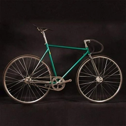YDZ Bici da strada YDZ   Bicicletta Fixed Gear Bike Bici da Strada Completa, Telaio Verde per Studenti, Blu, 56 cm (& GT; 180 cm)