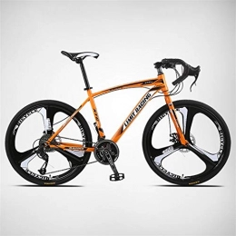 ZHTX Bici da strada ZHTX Biciclette 26 Pollici 27 velocità Bend Fixed Gear Bici della Strada Maschile e Femminile Allievi Rotto Wind Road Bicicletta da Corsa (Color : Vibrant Orange)