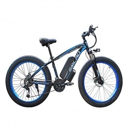 FZYE Bici elettriches 26 Bicicletta elettrica, 4.0 Pneumatico Grasso Mountain Bike 48V 1000W Bici Freno Disco Sport Tempo Libero Adulto, Blu