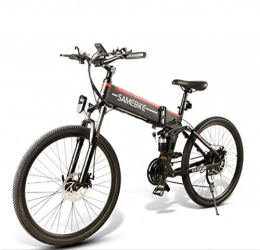 CCDYLQ Bici elettriches 26" Biciclette pieghevoli bici elettrica 500W Neve elettrici per adulti, 48V 10.4Ah bicicletta elettrica al litio della batteria intelligente, di potenza di ricarica del sistema, per Esterni Casual, A