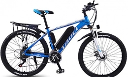 Suge Bici 26-inch Bici elettrica for Adulti Auto elettrica Rimovibile Lithium Battery Booster Mountain Bike off-Road all-Terrain Vehicle for Uomini e Donne (Color : Blue, Size : 10AH65 km)