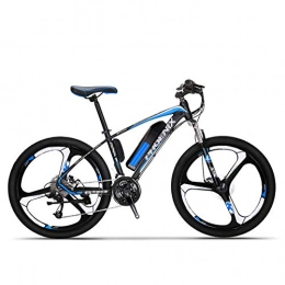 BMXzz Bici elettriches 26 Pollici Electric Bike, Mountain e-Bike con Batteria al Litio 36V 10Ah e Motore 250W, Cambio 27 velocità per Trekking Bicicletta Elettrica per Città, Nero, One Body