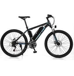 MAYIMY Bici elettriches 26 pollici mountain bike batteria al litio elettrica bicicletta adulto velocità variabile 21 velocità fuoristrada bicicletta servoassistito motore 36V350W (Color:blue, Size:36V 8AH)