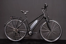 Vaun Bici elettriches 28pollici in alluminio vaun Elena E Bike bici elettrica Trekking Pedelec Donna Medio Motor 36V Nero