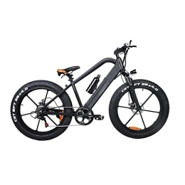48V 10A Fat Tire Bici Elettrica 26 "4" Mountain Bike Elettrica per Adulti con 6 Velocità Batteria Al Litio Grigio