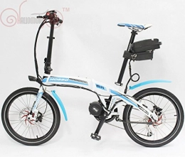 HalloMotor Bici elettriches 48V 350W 8Fun Bafang Mid-Drive Motor Mosso 20-F1 Mini Foldable Ebike+48V 12AH Seat Post Battery Electric Bicycle