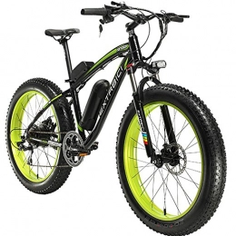 Extrbici Bici 500W 48V Bicicletta elettrica extrbici grandi pneumatico 26pollici bicicletta tutto terreno in aillage di Aluminum con freni idraulici Shimano ty300d -7Velocit, colore nero verde