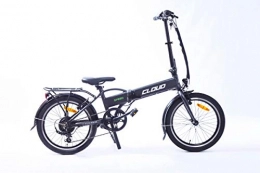 GUEWER Bici 66cm e-bike telaio in lega di alluminio MTB bici elettrica con batteria, Black