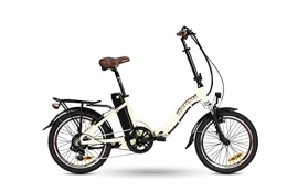 9TRANSPORT Bici 9TRANSPORT E-Bike - Bicicletta elettrica Lola pieghevole, 250 W, 25 km / h, batteria 36 V, 10 Ah, colore: crema