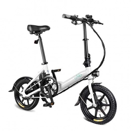 Abboard Bici Abboard - Bicicletta elettrica Pieghevole, con Doppio Freno a Disco, Portatile, 1 Pezzo Bianco